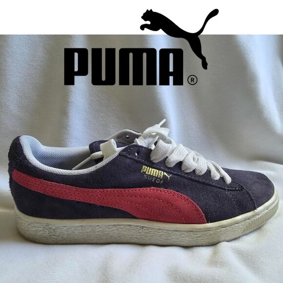 PUMA Sneakers Suede Purple Pink Formstrip Classic Low Top Streetwear Y2K Sz. 6.5 - Picture 1 of 13